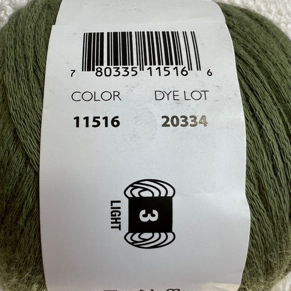 3 Balls Berroco Vera Cotton Viscose Blend Yarn 100 g ea Colour Green 11516 11506 - Picture 4 of 7